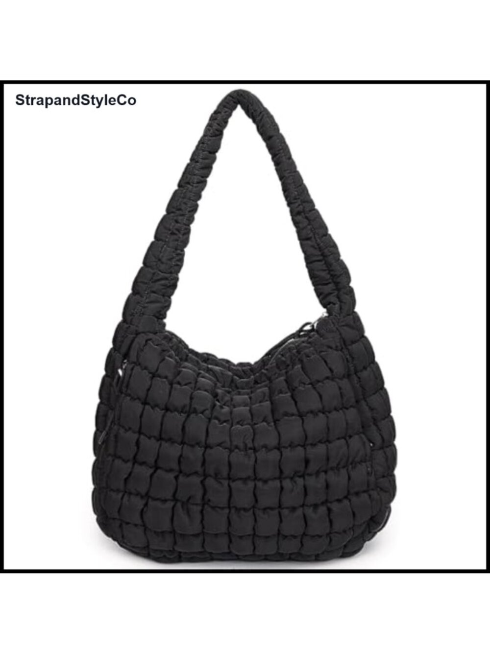 Quilted Puffer Tote Bag Large Nylon Hobo Shoulder Bag